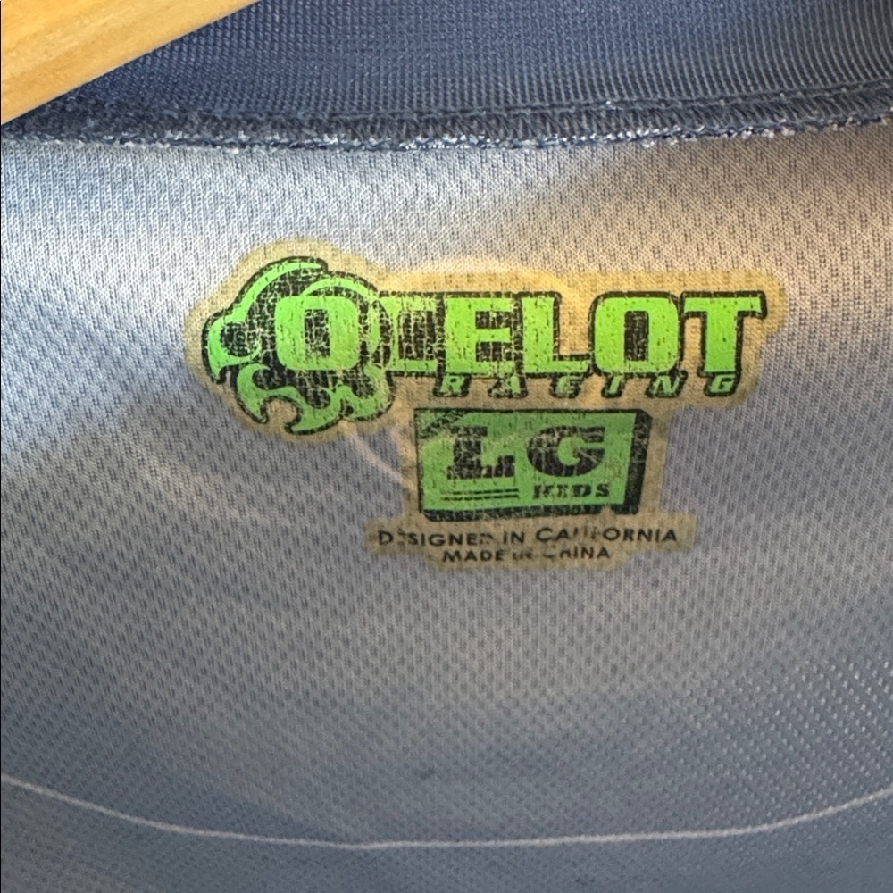 OCELOT Racing Kids Size Large Youth Blue Long Sleeve Jersey Moto Racing Shirt - Picture 2 of 8